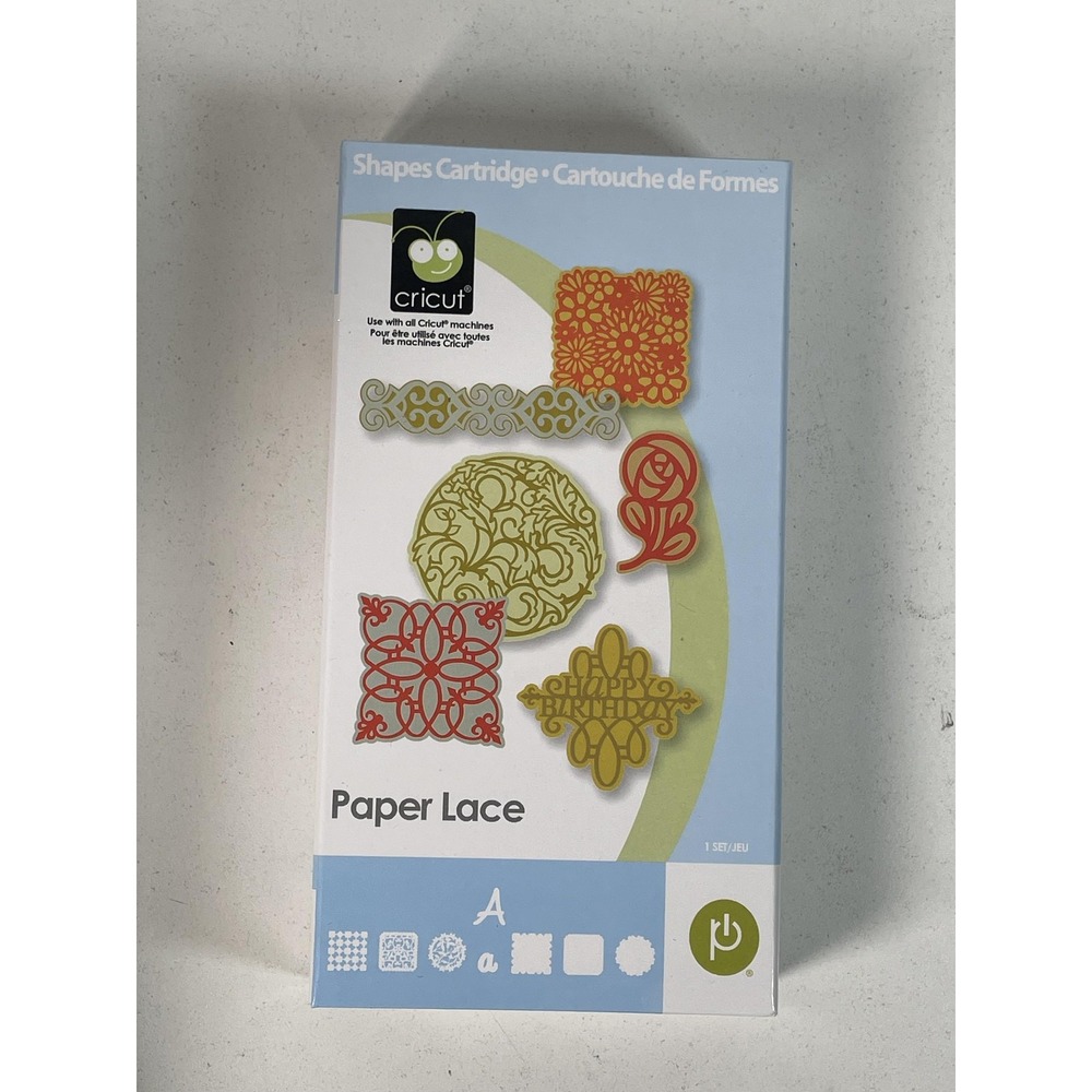 Cricut Paper Lace Cartridge Shapes Font Borders Die Cut 2000509 Scrapbooking